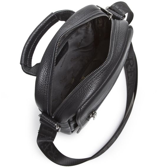 Чоловіча сумка шкіряна Tiding Bag TD-2288 чорна | Зображення 4
