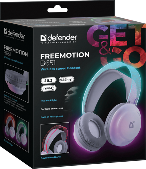 Гарнітура Defender FreeMotion B651 Bluetooth White (63651) | Зображення 6