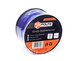Шнур муляра Polax для будівельних робіт 1,5 мм х 100 м, синій (30-007)