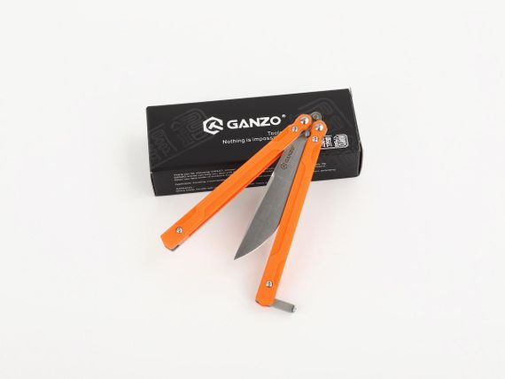 Нiж-метелик (балiсонг) Ganzo G766-OR | Зображення 2
