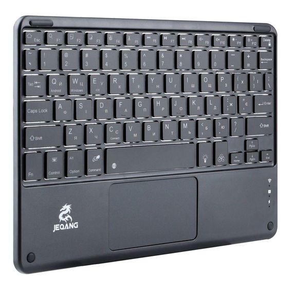 Клавіатура  бездротова JEQANG JB-380 bluetooth charging and lighting touch keyboard Колір Чорний | Зображення 1