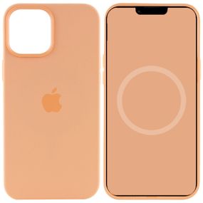 Чехол Silicone case (AAA) with Magsafe and Animation для Apple iPhone 12 Pro Max (6.7") Оранжевый / Cantaloupe