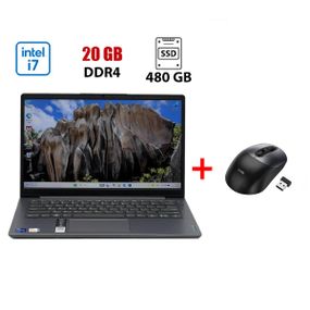 Ультрабук Lenovo IdeaPad 3 14ITL6 / 14" (1920x1080) IPS / Intel Core i7-1165G7 (4 (8) ядра по 2.8 - 4.7 GHz) / 20 GB DDR4 / 480 GB SSD / Intel Iris Xe Graphics / WebCam б/в + Подарунок Бездротова миша HOCO GM28