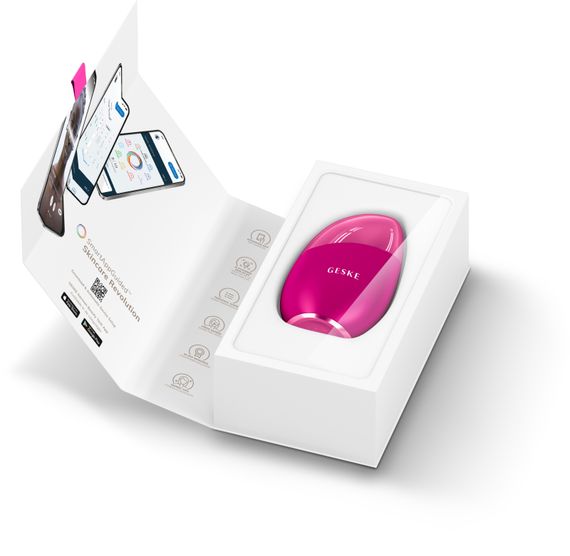 Масажер для обличчя GESKE Cool&Warm Eye and Face Massager 7в1 magenta | Зображення 8