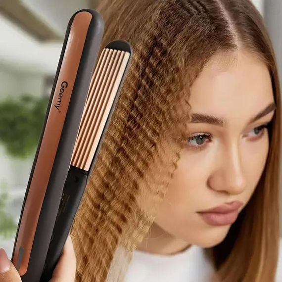 Плойка гофре для волос с турмалиновым покрытием, 45 Вт, Geemy GM-2955 / Плойка для прикорневого объема | Зображення 1