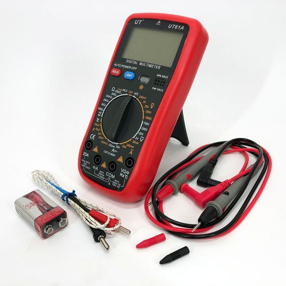 Мультиметр тестер вольтметр Digital UT61A / Тестер для електрика / Тестер для YI-316 вимірювання напруги | Зображення 3