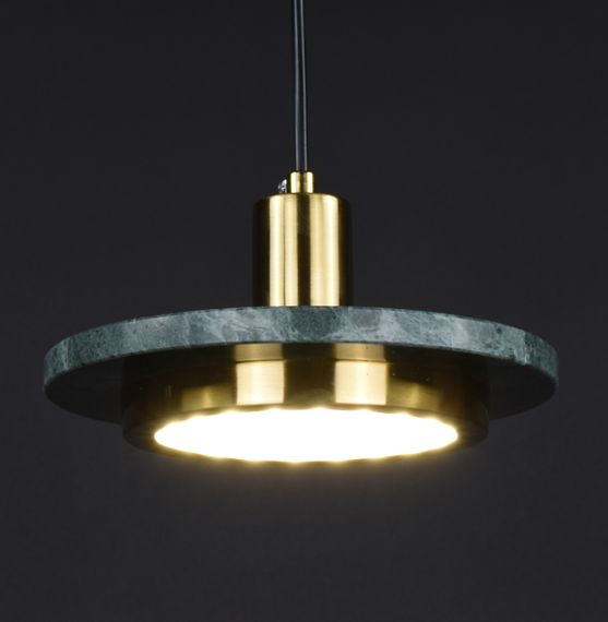 Люстра світлодіодна підвісна LED світильник для квартири на стелю лед 27315 Латунь 15-165х20х20 см. | Зображення 2