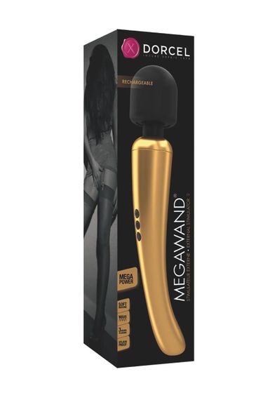 Потужний вібромасажер Dorcel Megawand Gold який перезаряджається, 160 режимів Sex Aura | Зображення 3