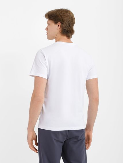 Футболка для чоловіків однотонна білий, 3XL | Зображення 1