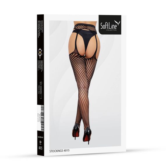 Панчохи - Stockings 4015, black - One Size Sex Aura | Зображення 3