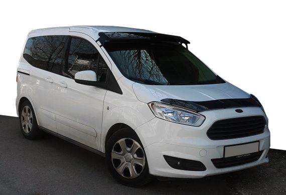 Козырек на лобовое стекло (черный глянец, 5мм) для Ford Courier 2014-2024 гг