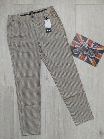 Штани чоловічі в клітку чинос брюки р. 32/34