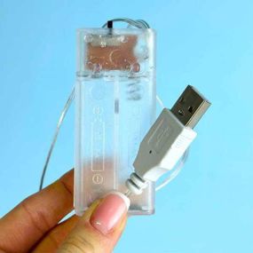 Гірлянда 50LED 5м на батарейках + USB Холодний білий