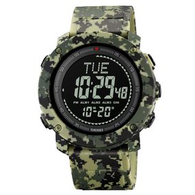 Чоловічий годинник Skmei 2095CMGN Camo Green + Compass