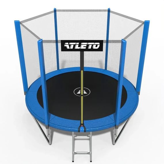 Батут дитячий Atleto 312 см із захисною сіткою і драбиною для дому та дачі синій 42400471 | Зображення 1