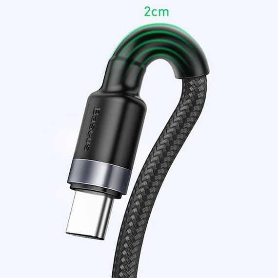 Дата кабель Baseus Cafule QC Double-Sided Blind Interpolation USB to Type-C 40W (1m) (CATKLF-PG) | Зображення 1