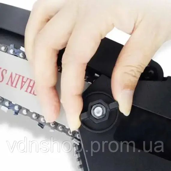 Акумуляторна ланцюгова міні-пилка сучкоріз для обрізання дерев Mini Electric Chainsaw Black 1 АКБ | Зображення 2
