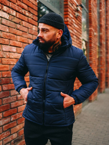 Куртка капюшон зима синий M S