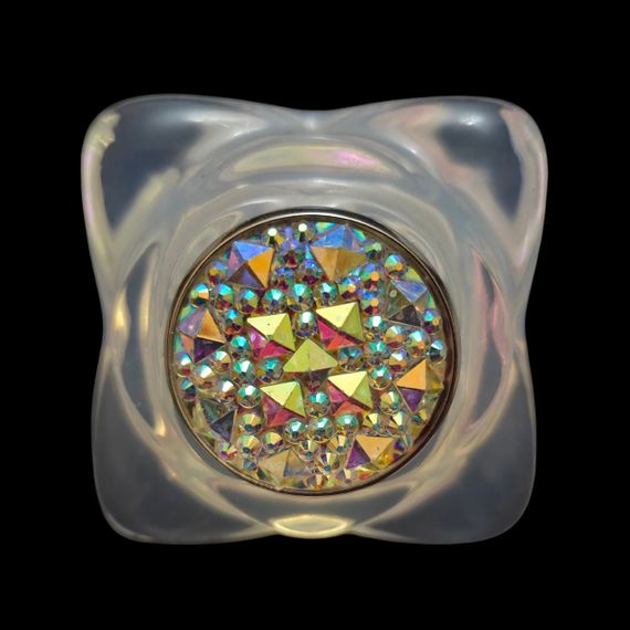 Анальна пробка серце UNIVIBE, силіконова з каменем, рожева, 7.3 х 4.9 см sexstyle | Зображення 6