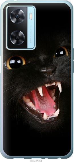 Чехол на Oppo A57s Чёрная кошка "932u-2931-17620"