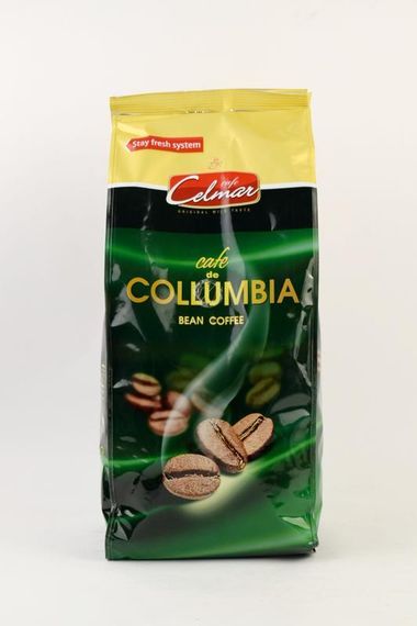 Кофе в зернах Celmar Collumbia, 1кг, Польша, кофе зерновой крепкий, смесь купаж робусты и арабики