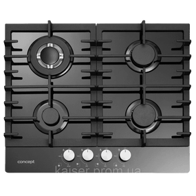 Газовая варочная поверхность 60 cm закаленное стекло Concept PDV7260bc BLACK