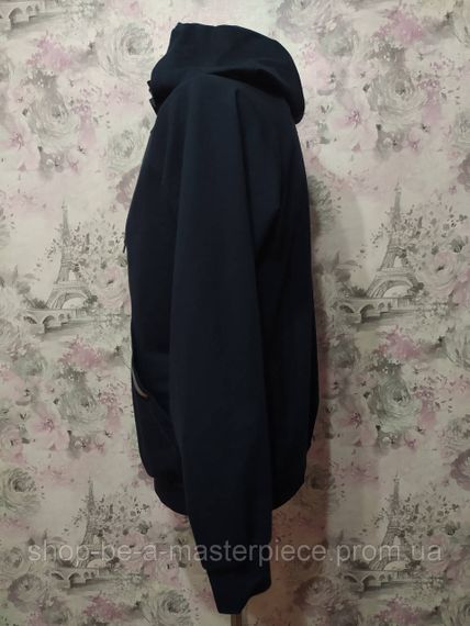 Худи мужской темно-синий осенний весенний толстовка свитшот анорак футер двунитка 46 | Зображення 1