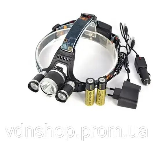 Потужний налобний світлодіодний ліхтарик 3 в 1 RJ-3000, налобний ліхтар, світлодіодний ліхтар | Зображення 9