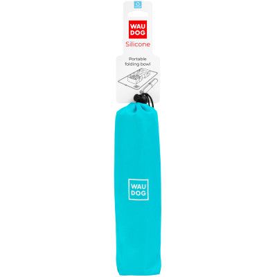 Посуда для собак WAUDOG Silicone Миска складная 385х230х50 мм голубая (50802) | Зображення 3