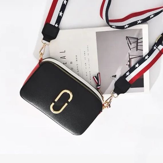 Сумка жіноча маленька через плече крос-боді чорна прогулянкова (563)