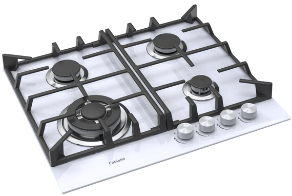 Газова варильна панель Fabiano FHG 1044 VGHT2 White Glass 8111.406.1491 | Зображення 2