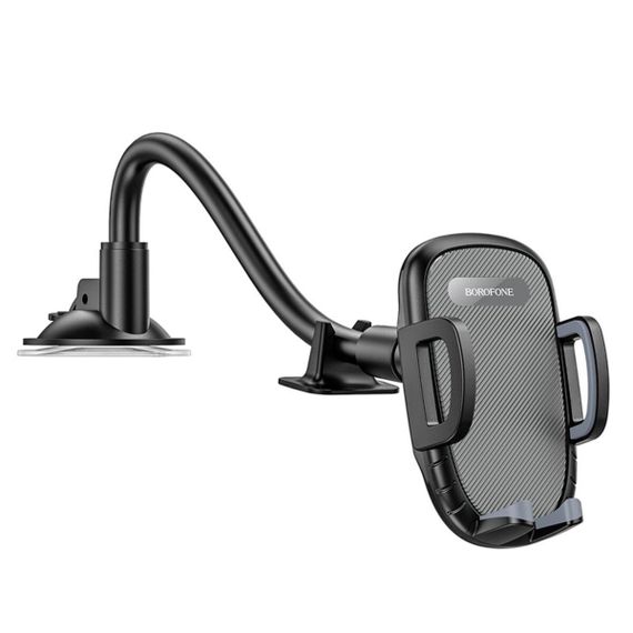 Тримач для мобільного BOROFONE BH54 Racer windshield car holder Black | Зображення 1