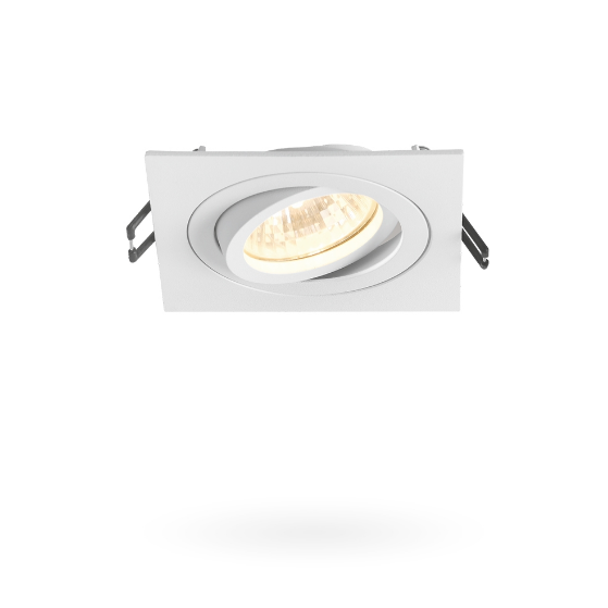 LED Світильник врізний під лампу GU10 30W квадратний білий VL-SPF08S-W Videx | Зображення 3