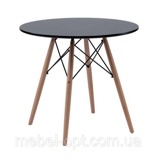 Стіл обідній Redonda (Редонда) чорний 80 см, дизайн Charles Eames, стиль лофт, модерн