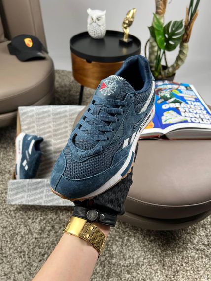 Мужские кроссовки замша  bok Classic LX2200 Navy Whiteвесна / літо / осінь A3652 45 28,5 | Зображення 5