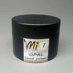Жидкий полигель Мі OPAL #1 молочный с шиммером 50мл (баночка)