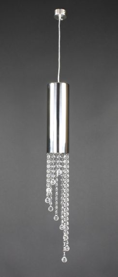 Люстра підвісна на 1 лампочку 27614 Хром 80-200х10х10 см.