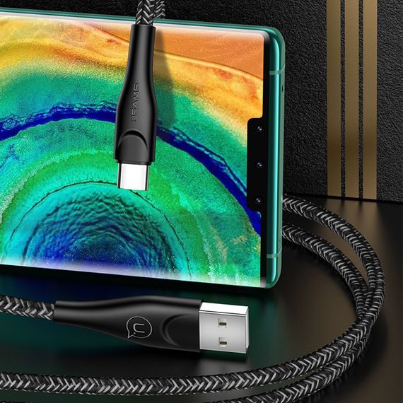 Дата кабель Usams US-SJ395 U41 Type-C Braided Data and Charging Cable 2m | Зображення 2