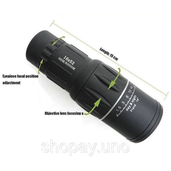 Монокуляр Bushnell сверхмощный компактный легкий 16x52 | Зображення 3