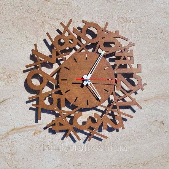 Настінний дерев'яний годинник з фанери Оригінальний годинник  Декор для дому, офісу, подарунок | Зображення 4