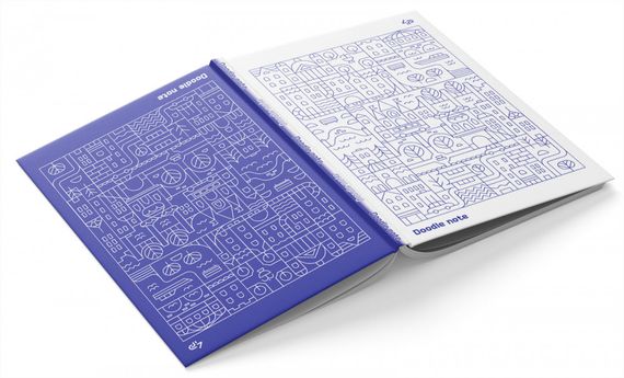 Блокнот 4Profi "Two in one "Doodle Note", Blue 64 листа  формат А5 901982