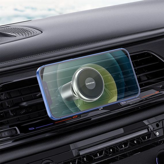 Автотримач Borofone BH47 Cool move air outlet magnetic (extended version) Black / Silver | Зображення 6