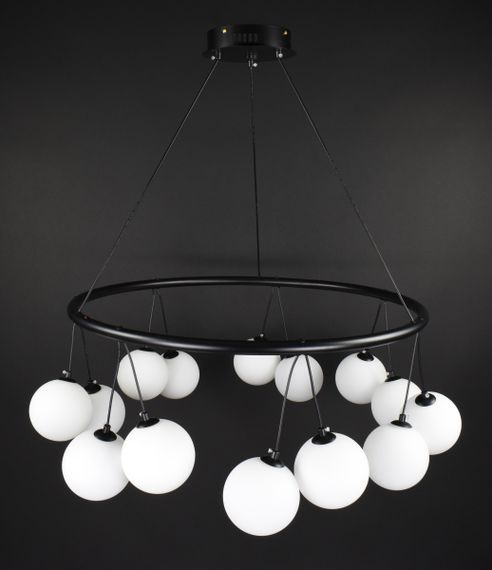 Люстра підвісна на 14 лампочок 27520 Чорний 45-160х85х85 см.