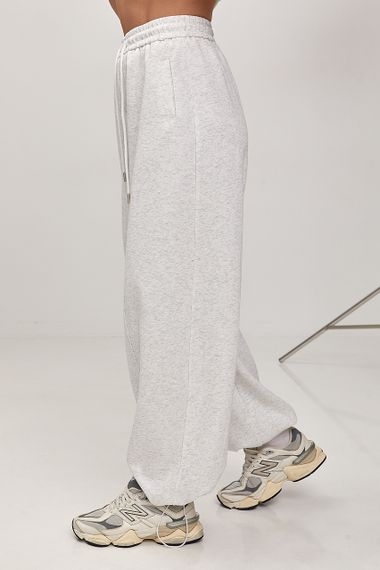 Вільні однотонні спортивні штани - світло-сірий цвет, L (є розміри) | Зображення 4
