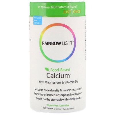 Витамин Rainbow Light Кальций с Магнием и Витамином D3, Food-Based Calcium with Ma (RLT-10952)