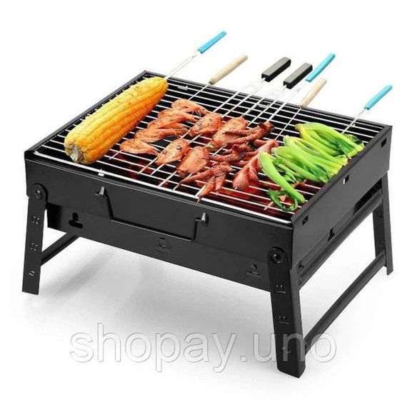 Мангал складаний 36х28х20см BBQ для барбекю | Зображення 9