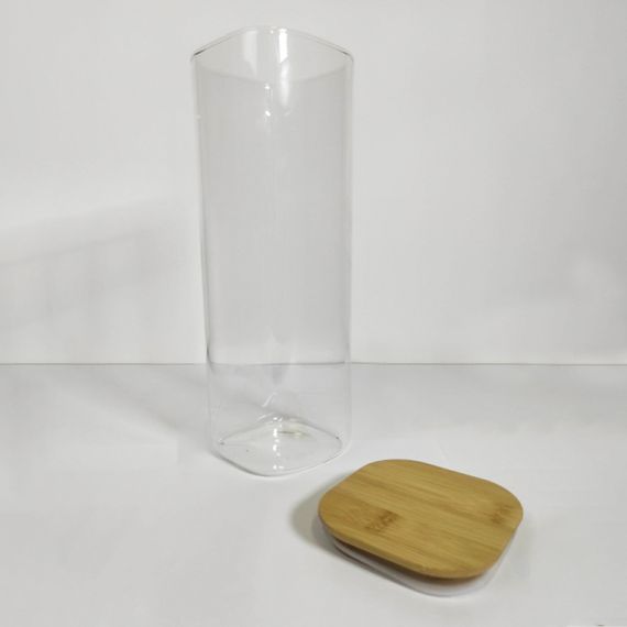 Емкость стеклянная с деревянной крышкой (прямоугольная) VT-7325 Vittora 2500 мл (29cm Spaghetti) | Зображення 1