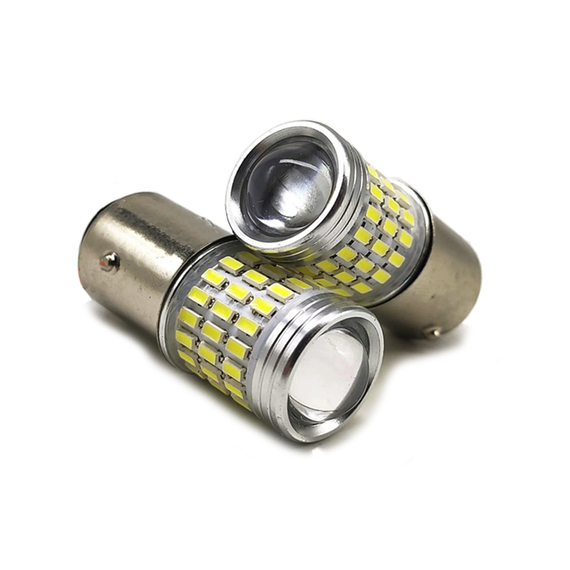 Автолампа світлодіодна P21W/1156, цоколь BA15s, 3014 x 57 smd, біполярна, біла, 12 — 24 В | Зображення 1