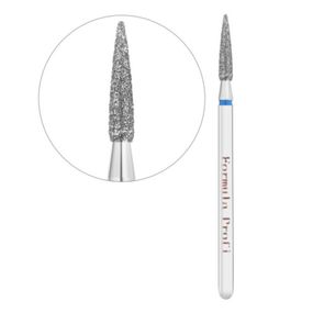 Фреза алмазная острое пламя морковка синяя 021 Formula Profi