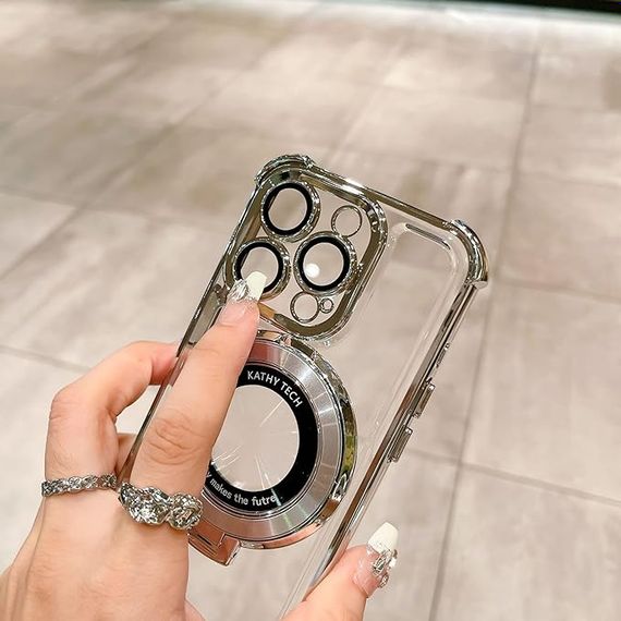 Силиконовый чехол с кольцом для iPhone 13 Pro Max цвет Серый | Зображення 5